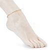 304 Stainless Steel Satellite Chain Anklets AJEW-AN00393-5