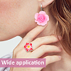 Handmade Polymer Clay 3D Flower Plumeria Beads CLAY-ME0001-08-5