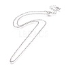 Brass Rolo Chain Necklaces Making MAK-L025-04P-2