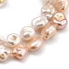 Natural Baroque Pearl Keshi Pearl Beaded Bracelets BJEW-JB05385-2