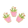 Alloy Enamel Pendants ENAM-G211-01G-5