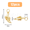 12Pcs Brass Pendants KK-HY0003-23-2