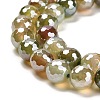 Electroplated Natural Agate Round Beads Strands G-L598-A01-02A-4
