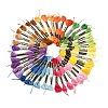 6Bundles 6 Colors Polyester Embroidery Floss OCOR-YW0001-24F-2