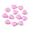 Pearl Pink Heart Acrylic Beads X-SACR-10X11-11-1