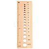 1Pc Rectangle Wooden Knitting Needle Gauges TOOL-BC0002-94A-1
