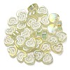 UV Plating Rainbow Iridescent Acrylic Enamel Beads OACR-G012-10B-3
