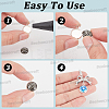 40Pcs 304 Stainless Steel Pendant Cabochon Settings STAS-BBC0010-68-5