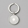 Alloy Keychain Cabochon Settings X-FIND-WH0117-24P-1