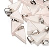 Natural Rose Quartz Pendants G-B127-04P-13-1