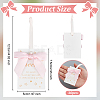 30Pcs Polyester Bowknot & Paper Card Pendant Decoration HJEW-OC00028-02-2