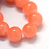 Baking Paint Imitation Jade Glass Round Bead Strands X-DGLA-Q021-4mm-31-2