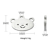 304 Stainless Steel Charms STAS-CJC0008-10P-03-8