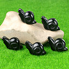 Natural Obsidian Carved Healing Snail Figurines PW-WG23180-09-1