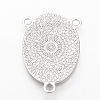 Tibetan Style Alloy Cabochon Connector Settings S-TIBE-Q079-18x25-AS-3
