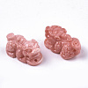 Carved Synthetic Coral Pendants CORA-R020-10-2