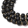 Natural Shungite Beads Strands GG-CBAC972-A14-01-3
