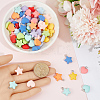 80Pcs 2 Styles Opaque Resin Charms RESI-SC0006-71-3