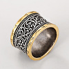 Brass Wide Band Finger Rings for Women WG6EEAC-01-3
