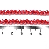 Electroplate Transparent Glass Beads Strands EGLA-A035-T4mm-A07-4