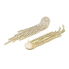 Cubic Zirconia Chains Tassel Earrings EJEW-P236-09G-2
