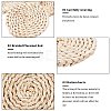 Handmade Corn Straw Woven Placemats AJEW-WH0016-79-4