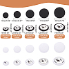   250Pcs 10 Styles 1-Hole Polyester Buttons DIY-PH0017-33-2