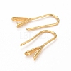 Rack Plating Eco-friendly Brass Earring Hooks X-KK-D075-14G-RS-2