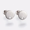 Non-Tarnish 304 Stainless Steel Stud Earring Findings STAS-K184-01-01P-1