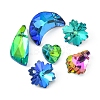 48Pcs 15 Style Glass Rhinestone Pendants EGLA-YW0001-41-3