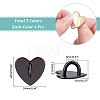 CHGCRAFT 12Pcs 3 Colors Alloy Cell Phone Finger Ring Adhesive Metal Phone Finger Grip Loop Stand Heart Grip Holder Phone Charm Hook for DIY Hanging Supplies MOBA-CA0001-01-2