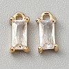 Golden Plated Brass Cubic Zirconia Charms LS-ZIRC-WH0015-01G-01-1