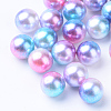 Rainbow Acrylic Imitation Pearl Beads OACR-R065-8mm-A02-1