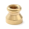 Golden Plated Round Shaped Wax Seal Brass Stamp Head STAM-K002-01G-03-2
