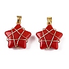 Lampwork Pendants GLAA-T023-06C-3