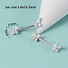 304 Stainless Steel Clear Cubic Zirconia Nipple Rings WG32E94-02-1