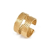 304 Stainless Steel Cuff Open Rings for Women LS-RJEW-H255-01G-06-4