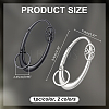 2Pcs 2 Colors Alloy Spring Gate Rings FIND-ME0003-44B-2