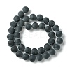 Grade A Natural Black Agate Beads Strands G447-5-3