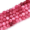 Dyed Natural White Jade Beads Strands X-G-T139-4mm-60-08-4