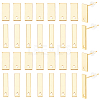 40Pcs 2 Styles Brass Stud Earrings Findings EJEW-BBC0002-30-7