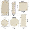   6Pcs 6 Style Flat Round PU Leather Knitting Crochet Bags Nail Bottom Shaper Pad DIY-PH0021-06A-2