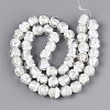 Luminous Handmade Lampwork Silver Foil Beads Strand FOIL-N029-03A-2