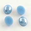 Pearlized Plated Opaque Glass Cabochons X-PORC-S804-10x14-37-1