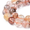 Natural Hematoid Quartz/Ferruginous Quartz Beads Strands G-F673-03-8mm-2