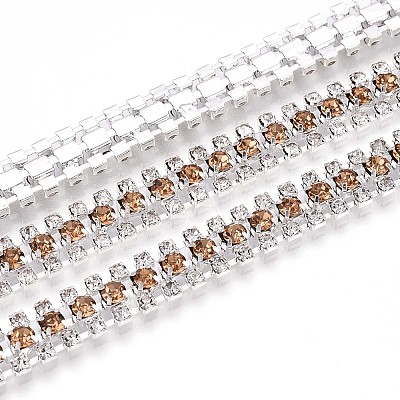 Iron Rhinestone Cup Chains CH-T006-04S-09-1