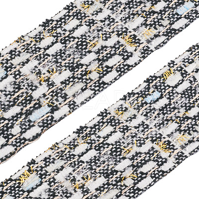 10 Yards Polyester Ribbon with Metallic Trimming OCOR-TAC0034-01-1