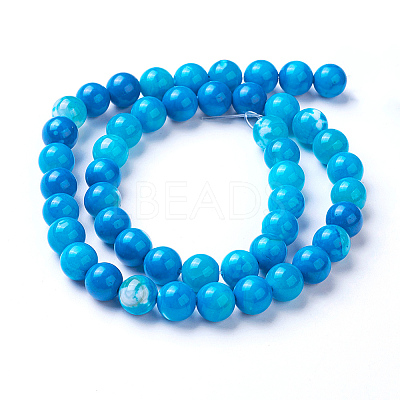 Natural Agate Beads Strands G-G754-09-8mm-1