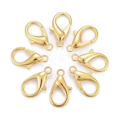 Zinc Alloy Lobster Claw Clasps X-E107-G-1