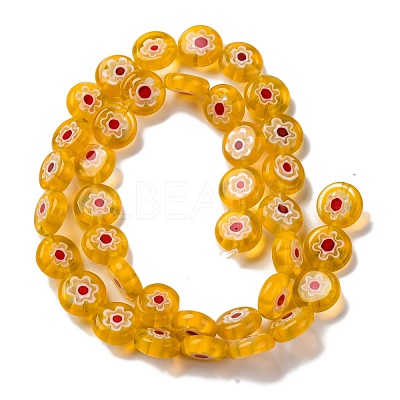 Handmade Millefiori Lampwork Beads Strands LAMP-G164-04D-1